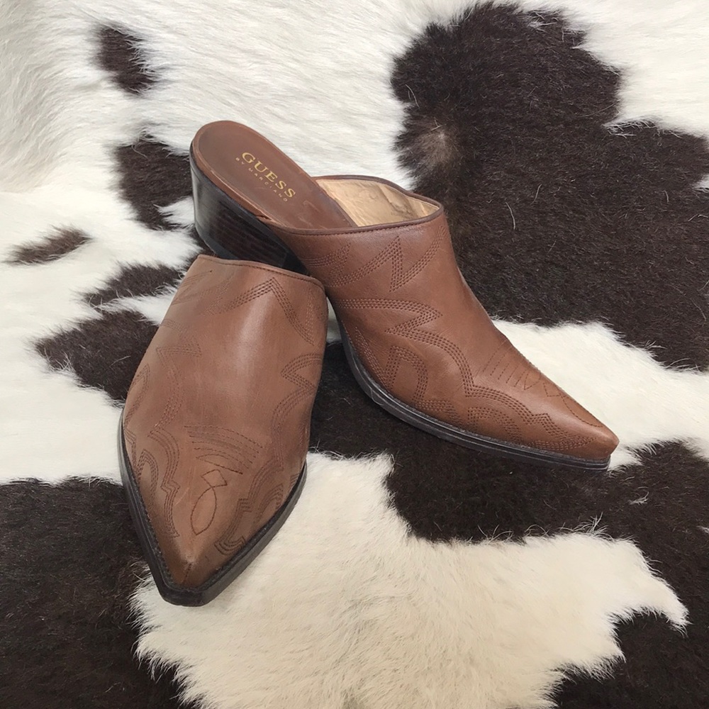 ✨Guess by Marciano Pinkie Cowboy Mule